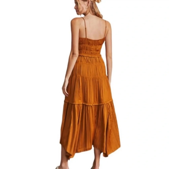 Anthropologie Orange Midi Dress - Picture 10 of 12